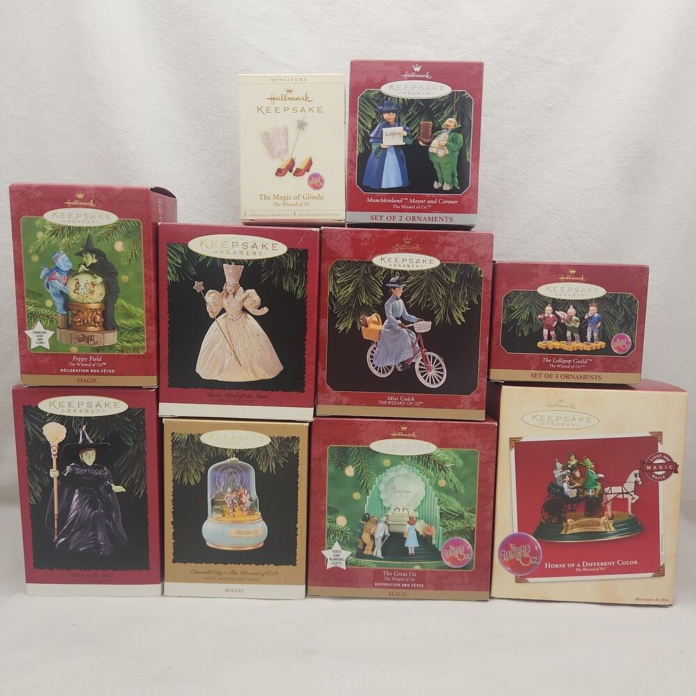 Ornaments Hallmark Keepsake WIZARD OF OZ Set Of 10 90s-00s List Below New Open